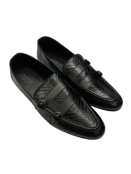 iKingly cow leather Premium Black Loafer